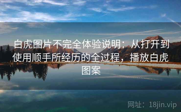 白虎图片不完全体验说明：从打开到使用顺手所经历的全过程，播放白虎图案  第2张