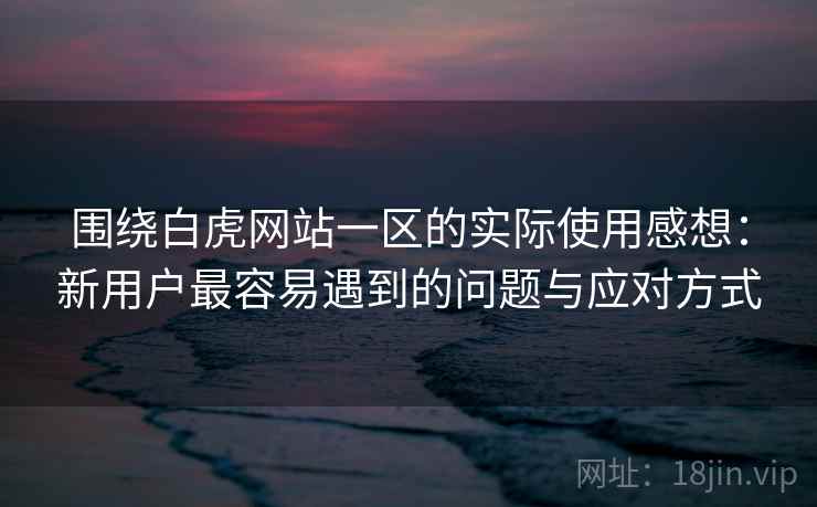 围绕白虎网站一区的实际使用感想:新用户最容易遇到的问题与应对方式 第1张 围绕白虎网站一区的实际使用感想:新用户最容易遇到的问题与应对方式 第1张