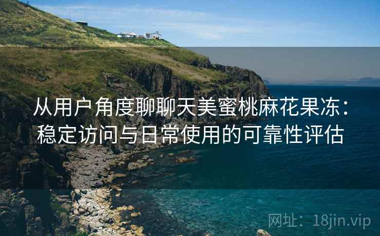 从用户角度聊聊天美蜜桃麻花果冻：稳定访问与日常使用的可靠性评估  第2张