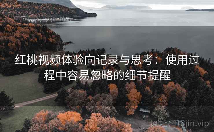 红桃视频体验向记录与思考:使用过程中容易忽略的细节提醒 第2张 红桃视频体验向记录与思考:使用过程中容易忽略的细节提醒 第2张
