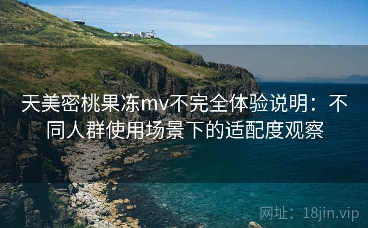 天美密桃果冻mv不完全体验说明：不同人群使用场景下的适配度观察  第2张