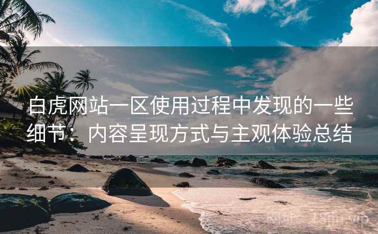 白虎网站一区使用过程中发现的一些细节：内容呈现方式与主观体验总结  第2张