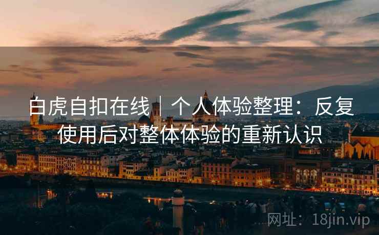 白虎自扣在线｜个人体验整理：反复使用后对整体体验的重新认识  第1张