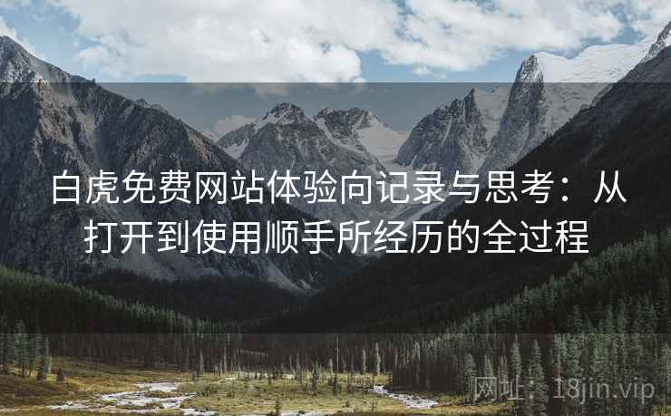 白虎免费网站体验向记录与思考：从打开到使用顺手所经历的全过程  第2张