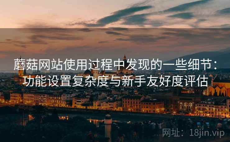 蘑菇网站使用过程中发现的一些细节：功能设置复杂度与新手友好度评估  第2张