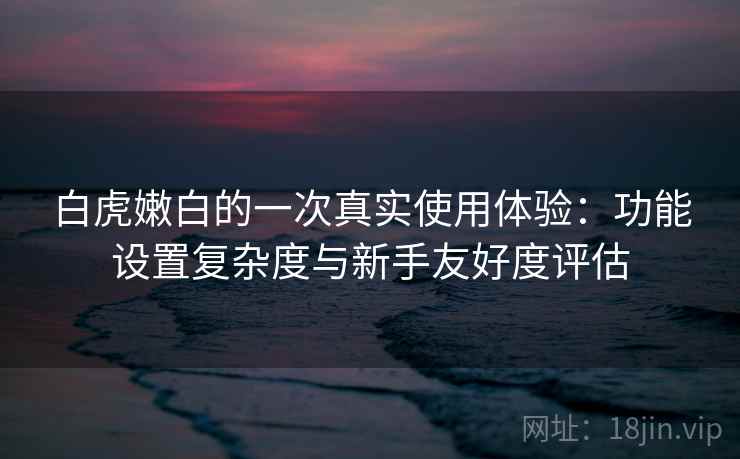 白虎嫩白的一次真实使用体验：功能设置复杂度与新手友好度评估  第2张